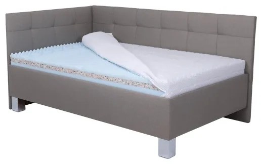Čalúnená posteľ MARIA PETITE 120x200 cm s úložným priestorom, bez matraca, taupe