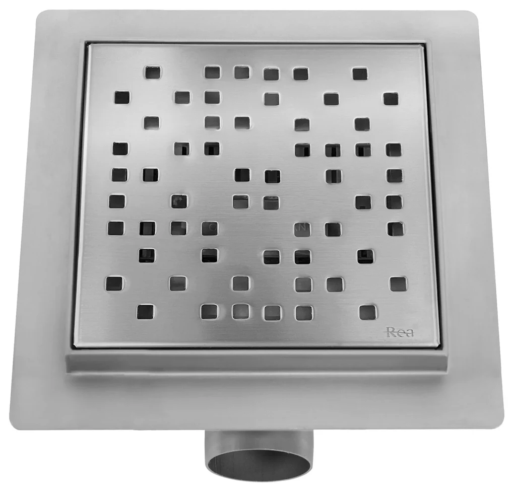 Rea Dots, nerezový odtokový žľab 150x150 mm, oceľová, REA-G6203