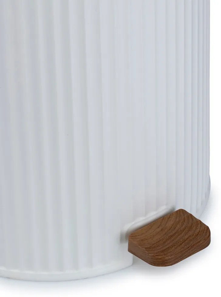 Sada kúpeľňových doplnkov Roza biela/s povrchovou úpravou v dekore dreva