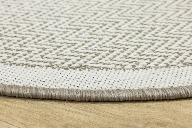 Obojstranný koberec BRUSSELS 205803/10610 béžový / krémový kruh