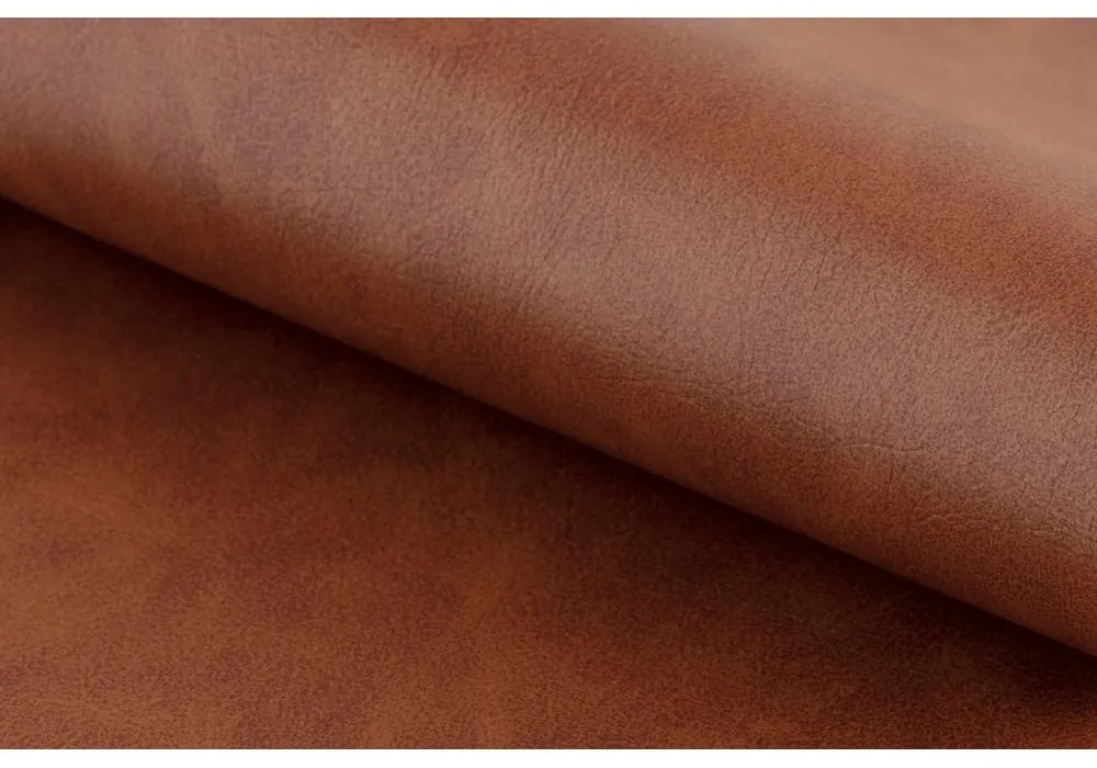 Koňakovohnedá/v prírodnej farbe jedálenská stolička z imitácie kože Addi – Actona