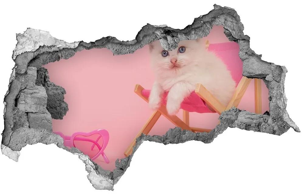 Diera 3D fototapeta nálepka Mačka na lehátku nd-b-116809359