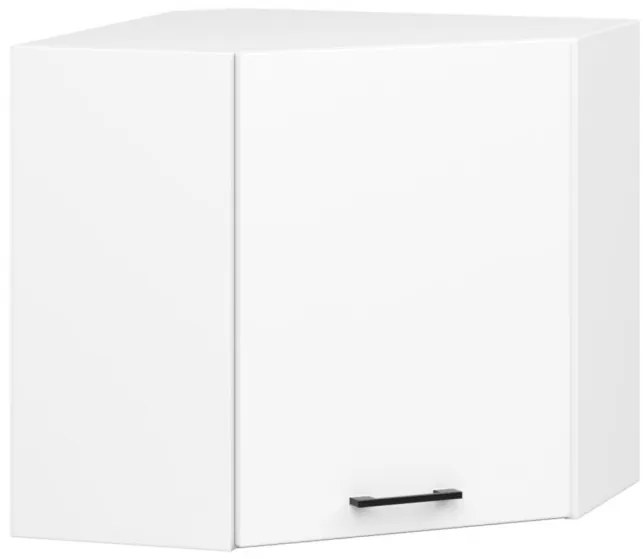 Rohová kuchynská linka OLIVIA 3 m s vitrínou biela