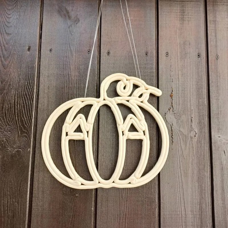 DECOLED Tekvica, 30 cm, biela