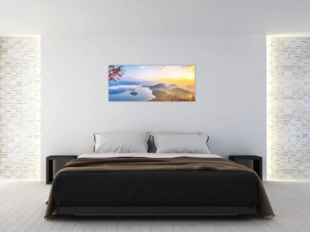 Obraz - Bledské jazero (120x50 cm)