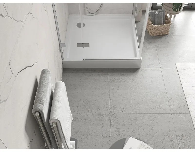 Mexen Flow+, štvorcová sprchová vanička 90 x 90 cm, biela lesklá, 46S109090H