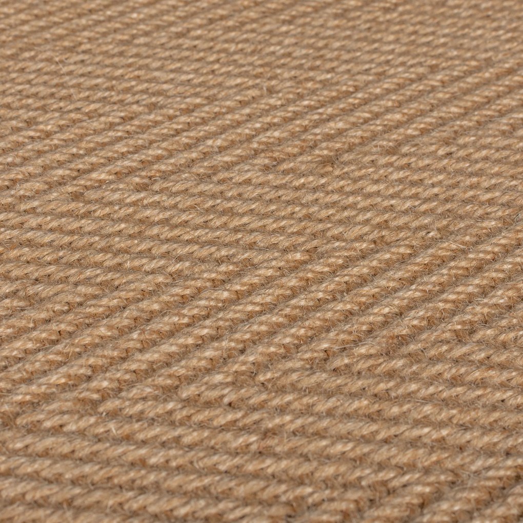 Flair Rugs, Kusový koberec Herringbone Border Kira Grey, 120x170, béžová, chodba / predsieň