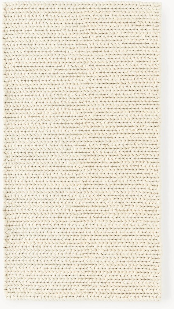 Ručne tkaný vlnený koberec's vrúbkovanou štruktúrou Bruna