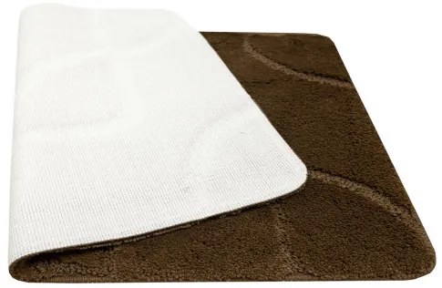 Kúpeľňový koberček Ivona hnedý, línie