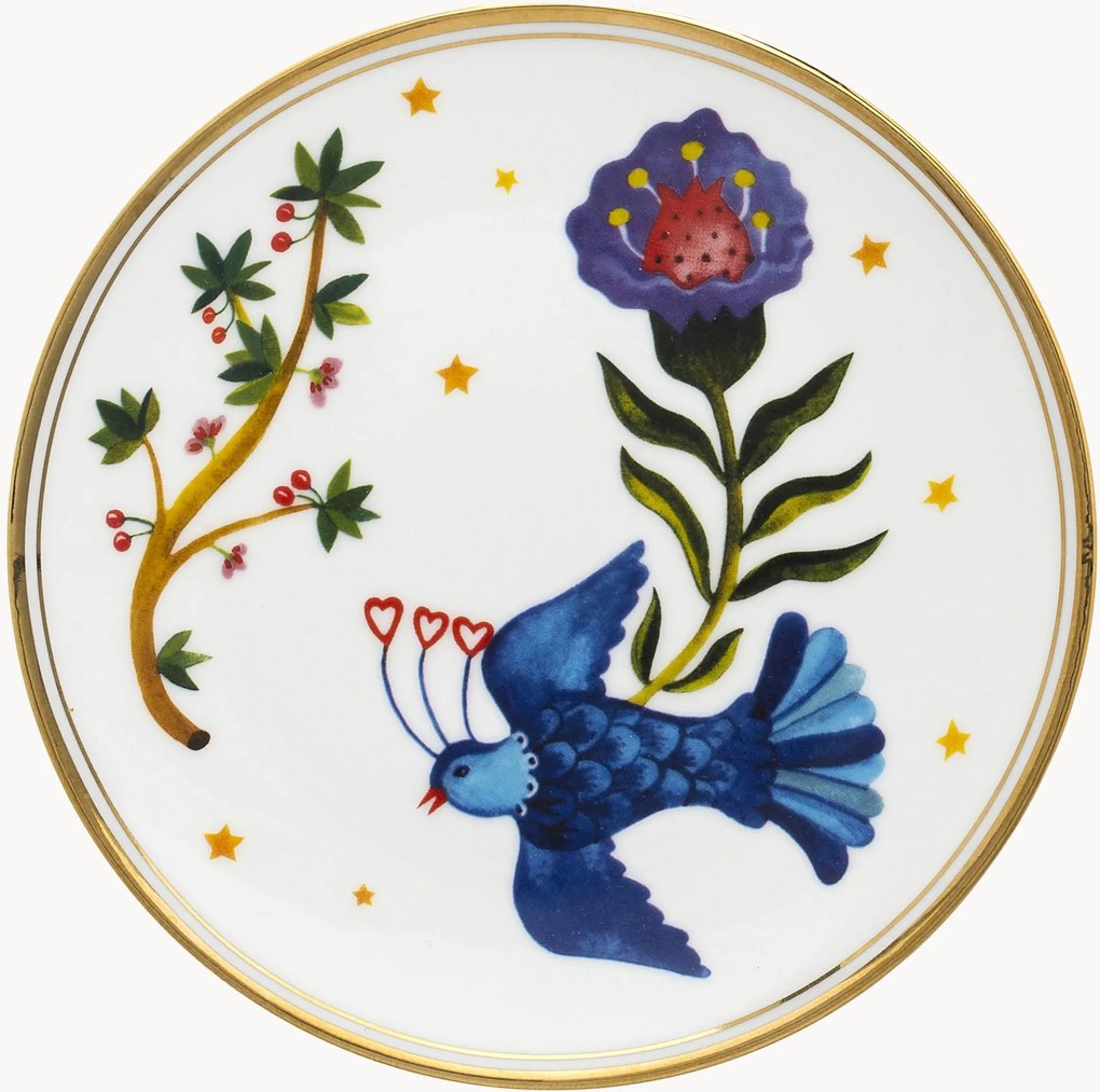 Ručne vyrobený porcelánový dezertný tanier Fabula