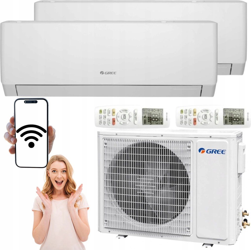 Domáca klimatizácia Multisplit Gree Pular 3,2kW 3,2kW Wifi funkcia Ohrievania