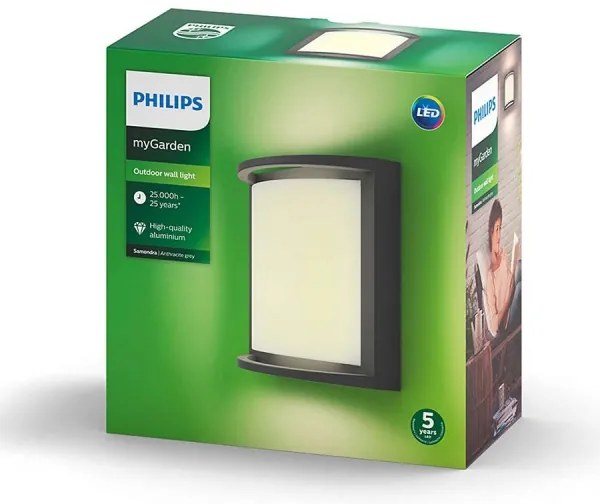Philips 17391/93/P0 - LED Vonkajšie nástenné svietidlo SAMONDRA LED/12W IP44