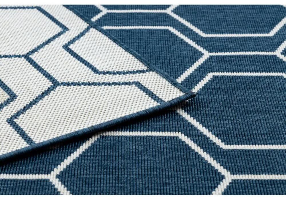 Kusový koberec Hexa modrý 120x170cm