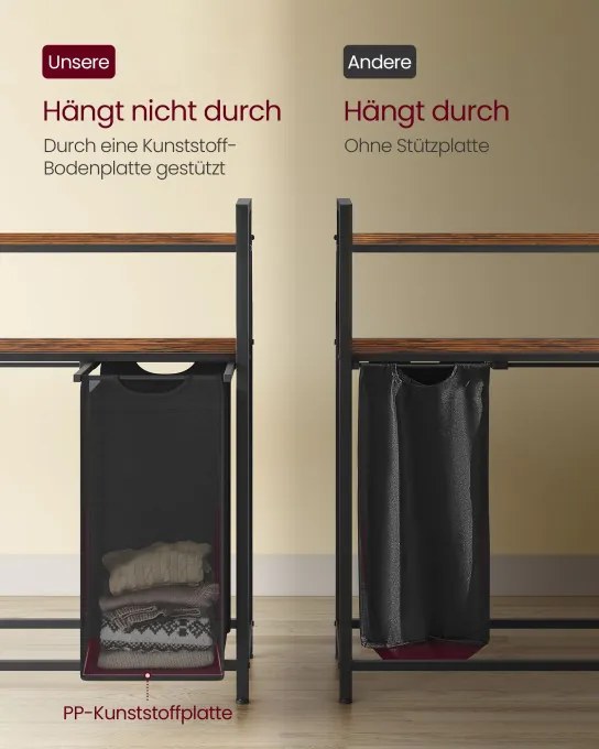 Kôš na bielizeň s 3 priehradkami BLH213B01