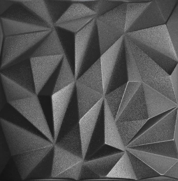 Stropné panely 3D XPS K58, cena za kus, rozmer 50 cm x 50 cm, Zirkon čierny, IMPOL TRADE