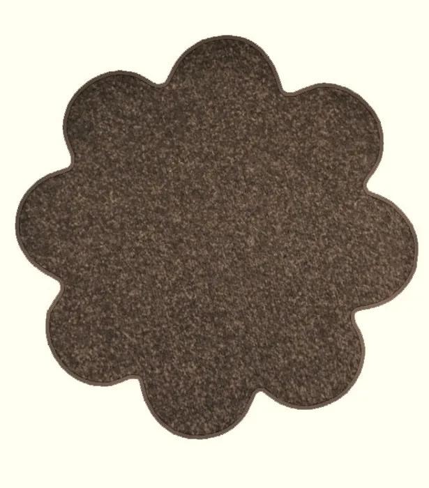 Vopi koberce Kusový koberec Eton hnedý kvetina - 160x160 kvietok cm