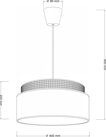 Brilagi - Závesný luster PADOVA na lanku 1xE27/60W/230V pr. 40 cm béžový