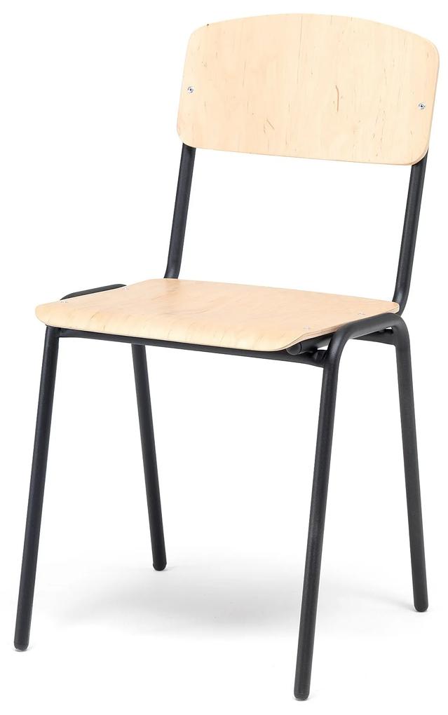 Jedálenská stolička CLINTON, breza/čierna