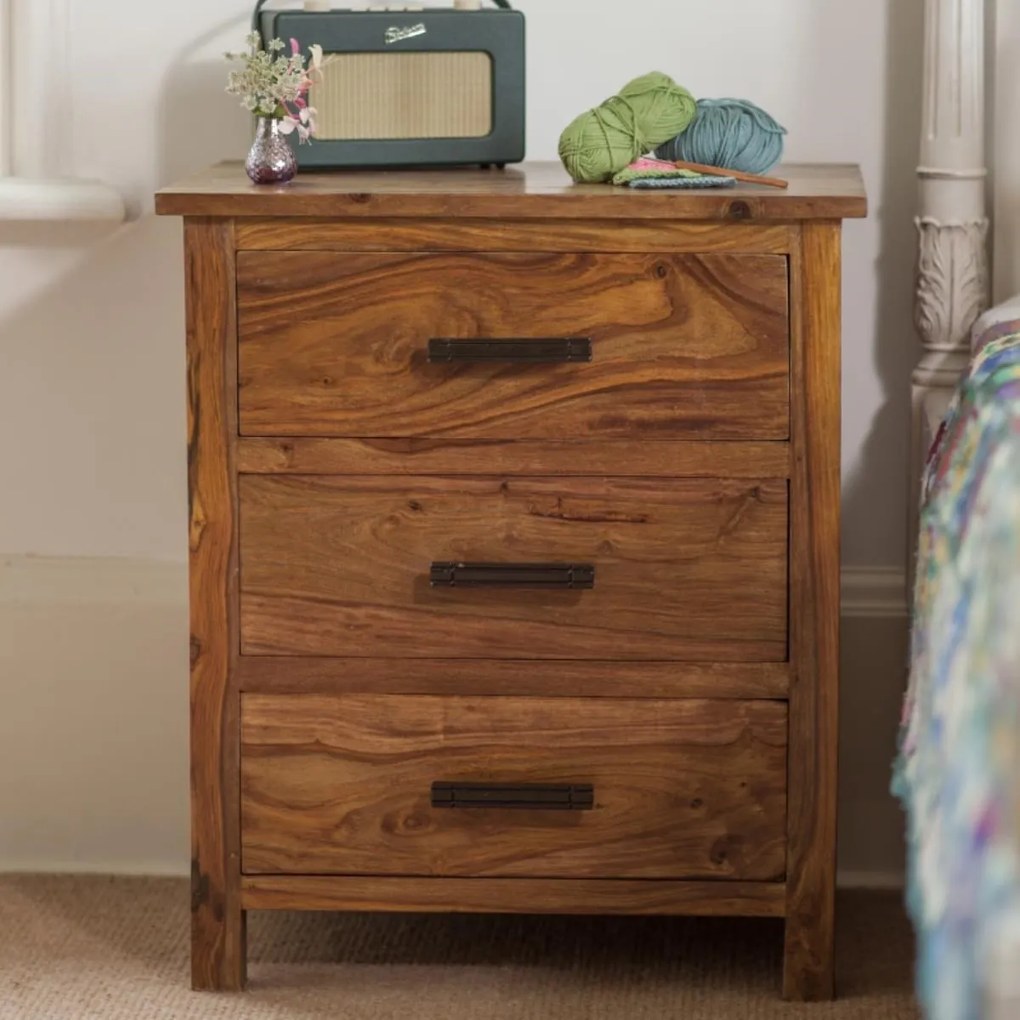 furniture-nabytek.cz - Masívny nočný stolík z dreva palisander 45x40x60