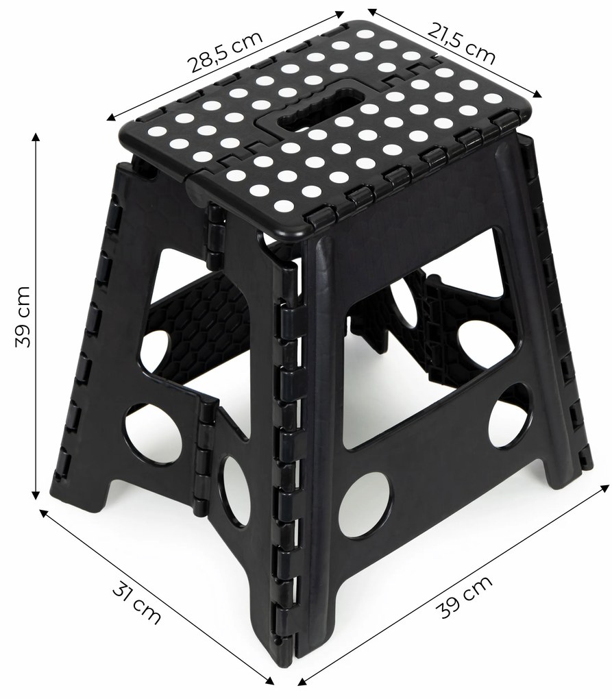 ModernHome Skladacia stolička - plastová, 39 cm