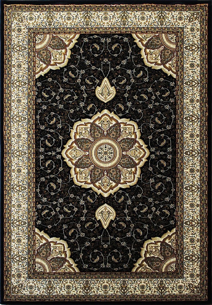 Berfin Dywany, Kusový koberec Anatolia 5328 S (Black), 300x400, čierna, kancelária