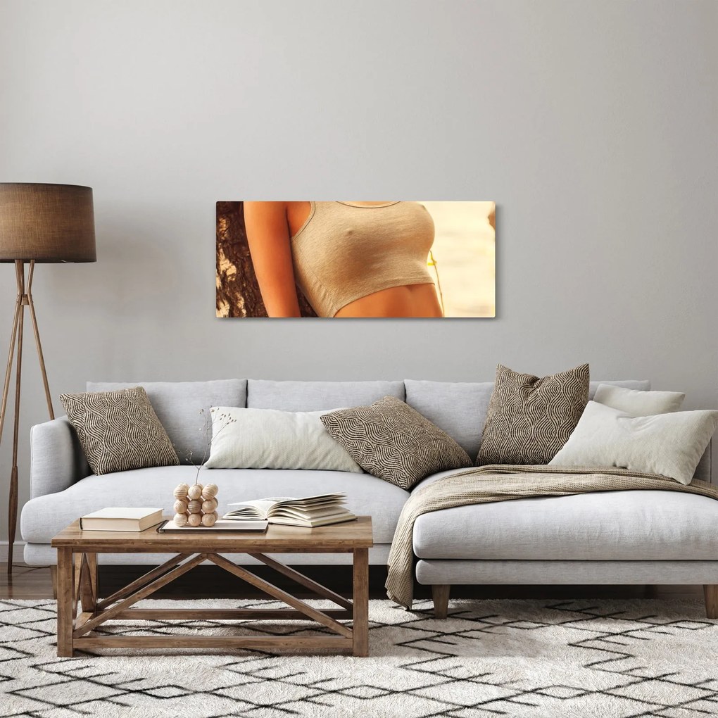 Obraz - Žena pri strome (120x50 cm)