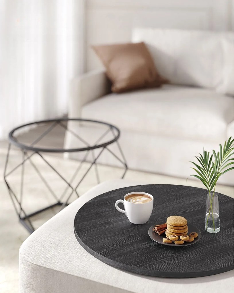 Súprava 2 ks odkladacích stolíkov Vasagle Elezi čierna II