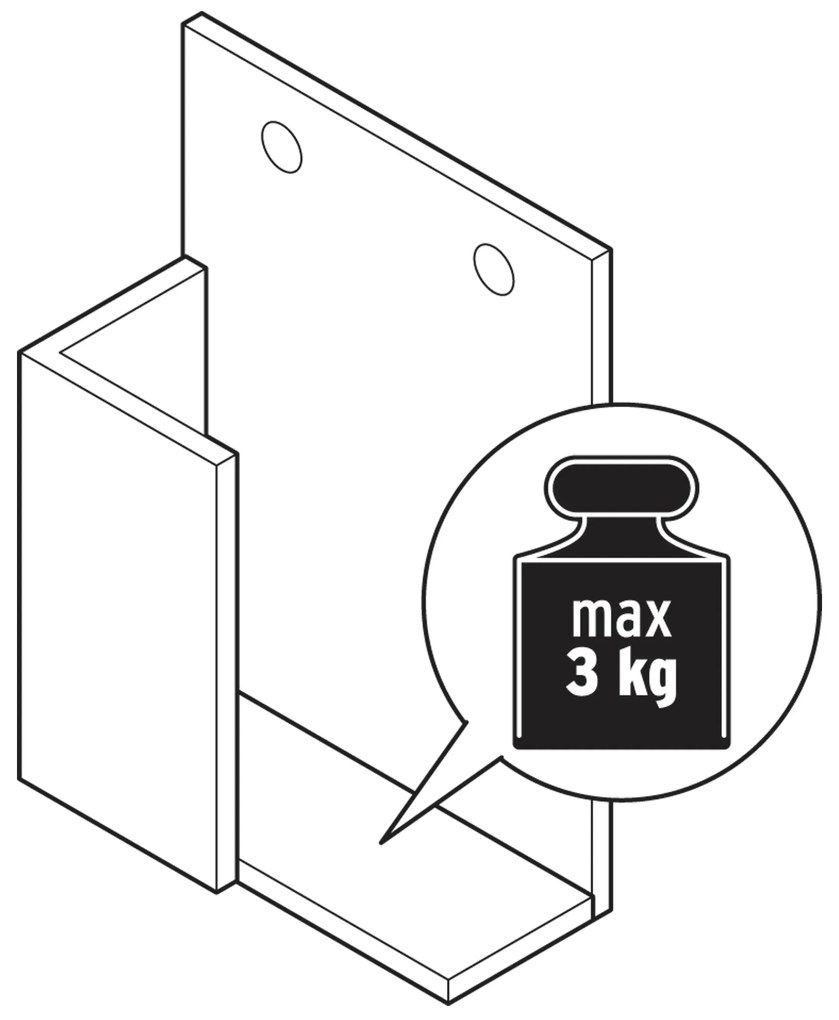 Súprava 3 regálov z masívneho dreva
