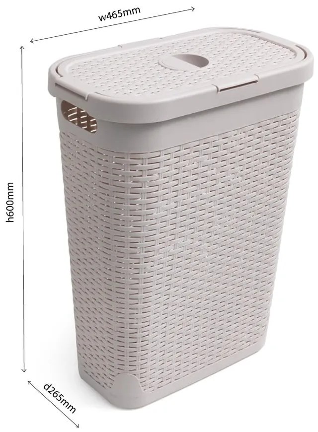 Béžový kôš na bielizeň Addis Calico, 40 l