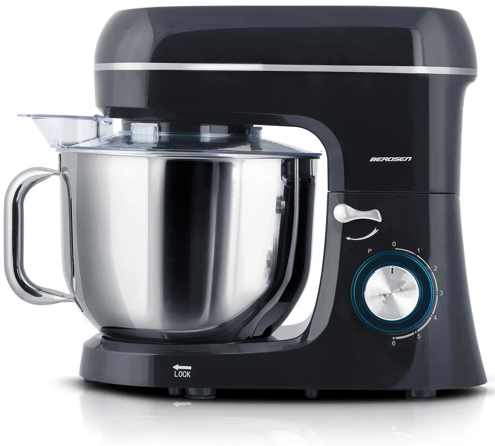 Berdsen 1400 W BD-756 3-v-1 planetárny mixér kuchynský robot 6 l Farba: čierno-zlatý
