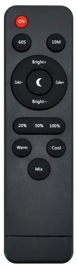 LED Stmievateľná lampa 3v1 LED/12W/230V čierna CRI 90 + diaľkové ovládanie