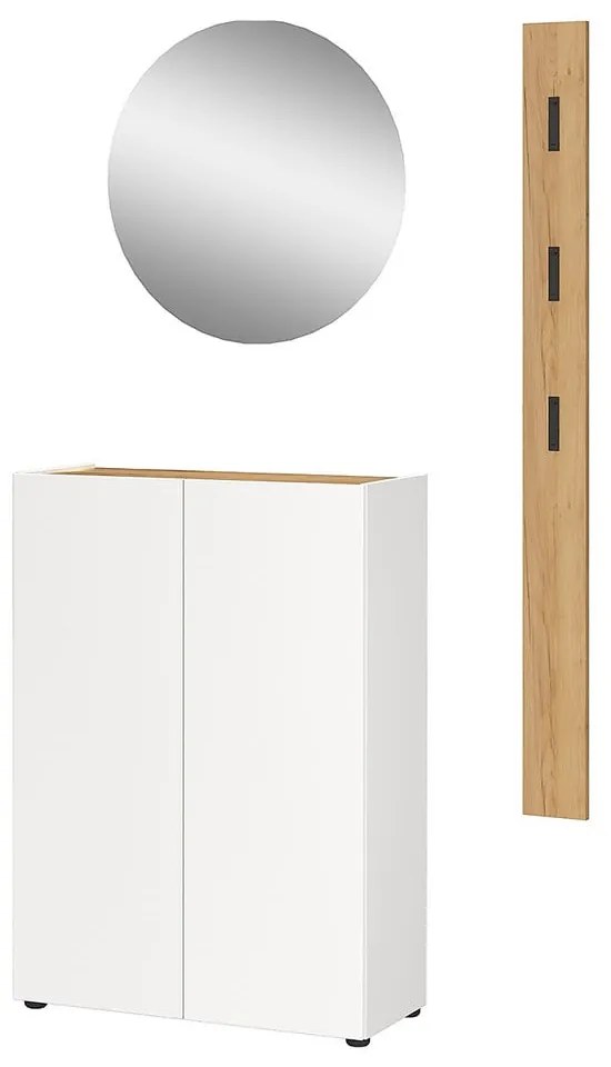 Biela predsieňová zostava v dekore duba 104x200x33 cm Alviano – Germania