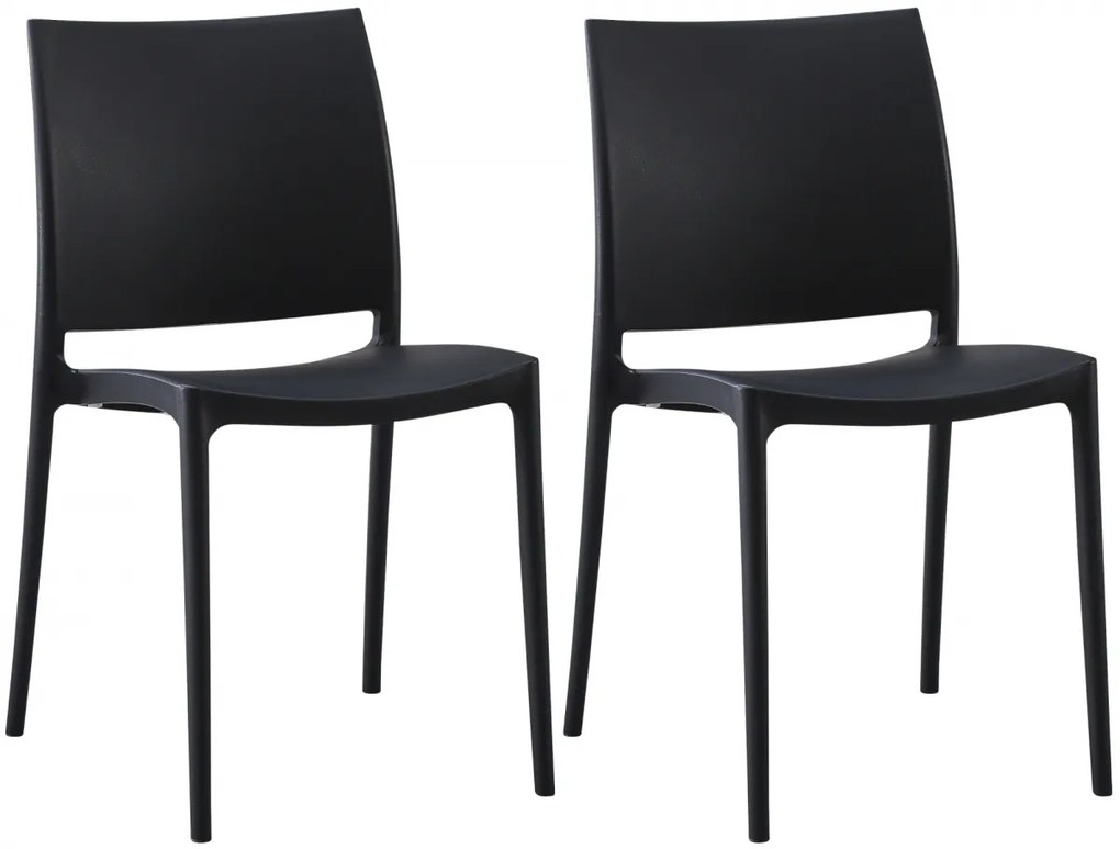 2x Stolička Meton - Čierna