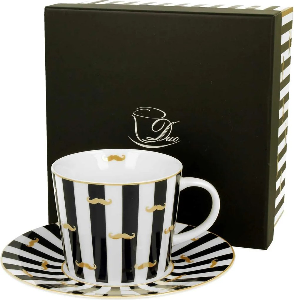 Porcelánová šálka s podšálkou Moustache 250 ml