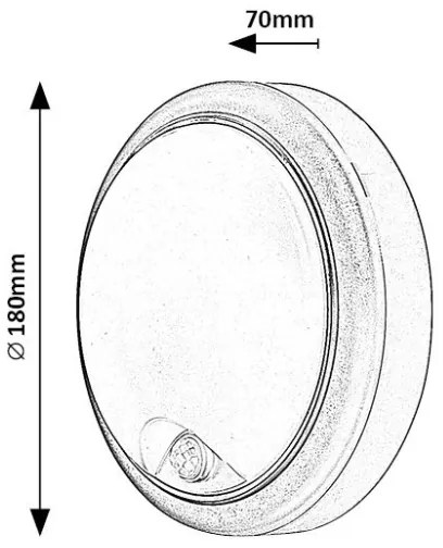 Rabalux 77028 - LED Vonkajšie nástenné svietidlo so senzorom LED/15W/230V IP54