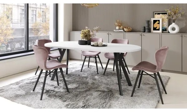 Rozkladací jedálenský stôl ARTUR biely/čierny