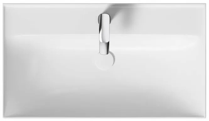 Cersanit Larga, skrinkové umývadlo 81x46 cm, biela, K120-010