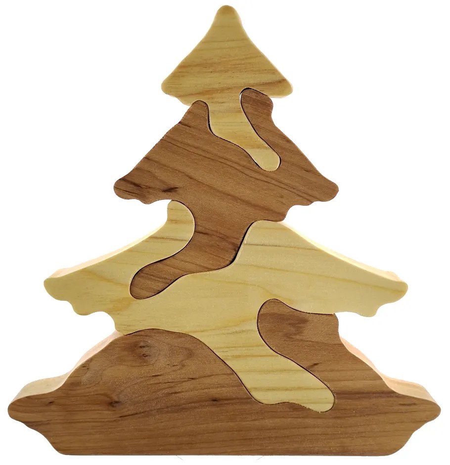 AMADEA Drevené puzzle strom 25 cm