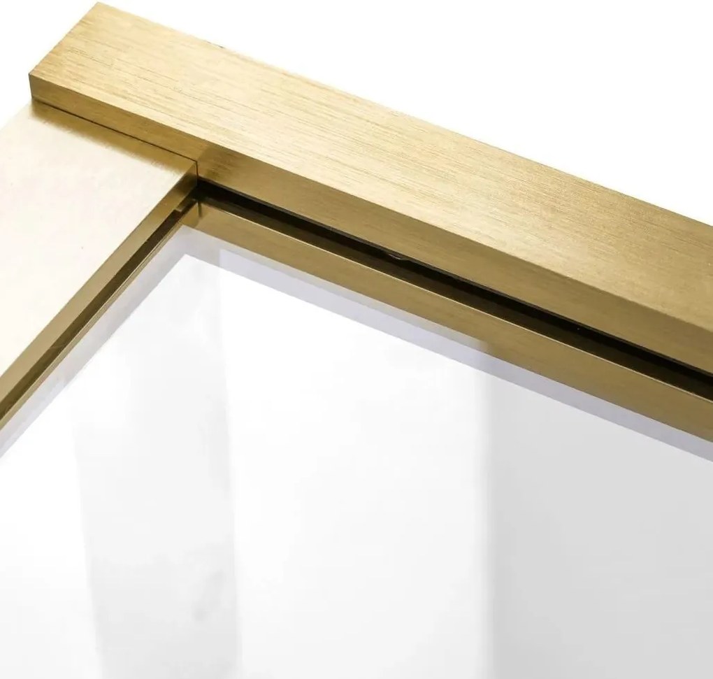 Vaňová zástena REA ELEGANT 80 cm, zlatá kartáčovaná/transparent