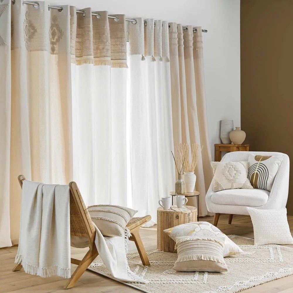 Dekoračný vankúš s prímesou juty 45x45 cm Cirrus – douceur d'intérieur