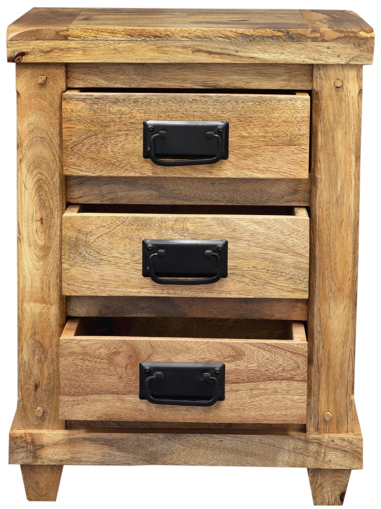 furniture-nabytek.cz - Nočný stolík masív z dreva mango 45x60x40