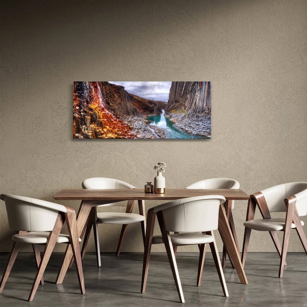 Obraz - kaňon Studlagil (120x50 cm)