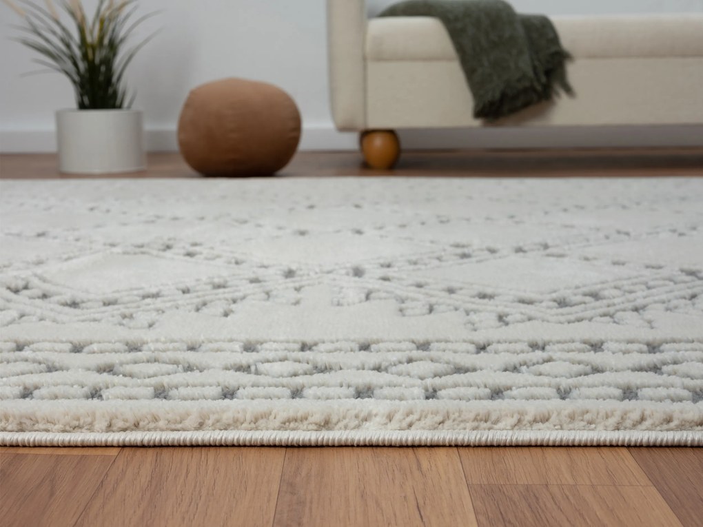 Kusový koberec Moroccan Delight weiß, 160x230, čiernobiela, obývacia izba, My Flair