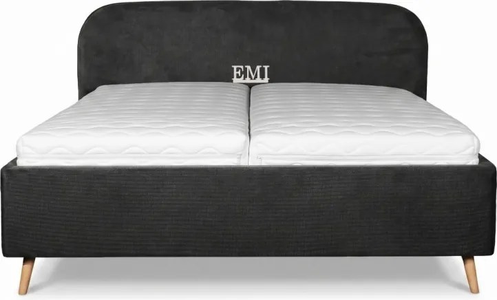 Posteľ čalúnená ZORIANA + lamelový rošt + matrac EMI