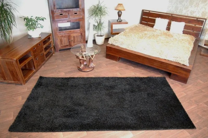 Kusový koberec SHAGGY Izebelie 5cm čierny
