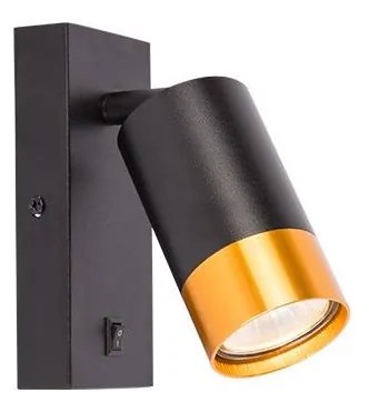 Illumaxx Nástenné bodové svietidlo 1xGU10/35W/230V čierna/zlatá OS0020