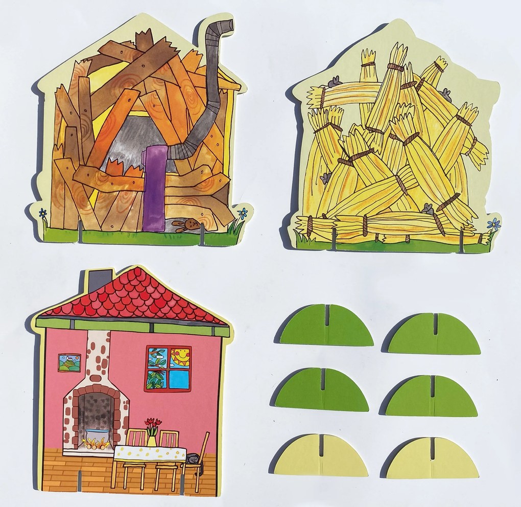 MARIONETINO – O troch prasiatkach – súbor kulís k bábkovému divadlu