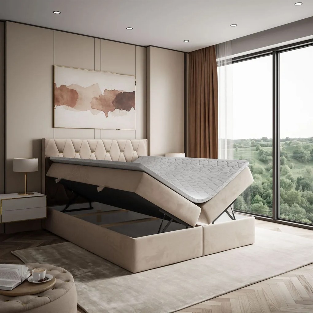 ČALÚNENÁ POSTEĽ S MATRACOM DAPHNE 180X200