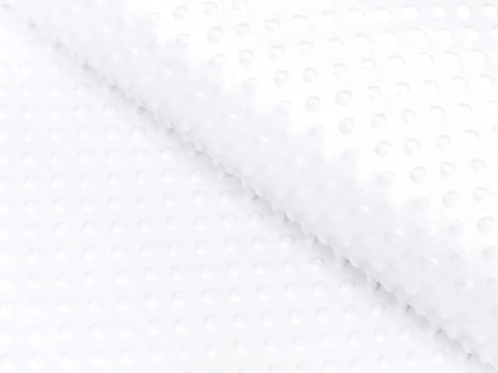 Biante Detská obliečka na vankúš Minky 3D bodky MKP-033 Snehovo biela 35 x 45 cm