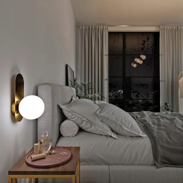 Nástenné svietidlo 1xE27/40W/230V zlaté/biele